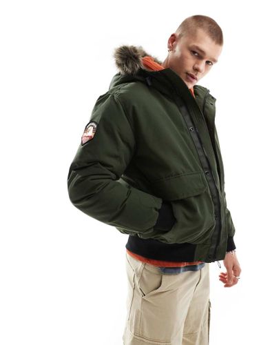 Everest - Bomber avec fausse fourrure - militaire - Superdry - Modalova