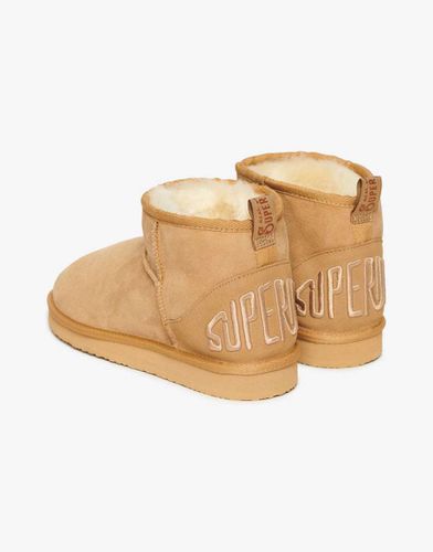 Mini bottes en daim et sherpa - Fauve clair - Superdry - Modalova