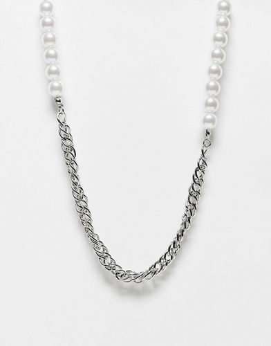 Collier chaîne et perles - Argenté - Svnx - Modalova