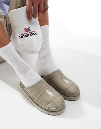 Chaussons matelassés avec logo - Crème - Polo Ralph Lauren - Modalova