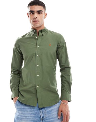 Chemise ajustée avec logo emblématique - olive - Polo Ralph Lauren - Modalova