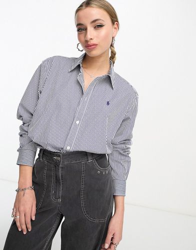 Chemise courte rayée coupe carrée avec logo emblématique - Polo Ralph Lauren - Modalova