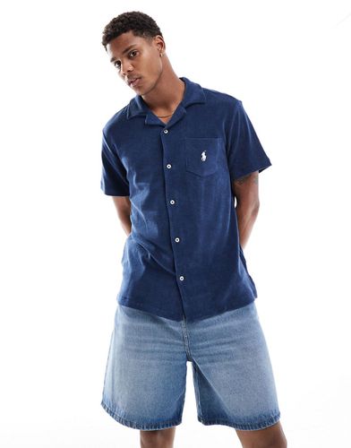 Chemise en coton éponge légère avec poche à logo emblématique avec col à revers - Polo Ralph Lauren - Modalova
