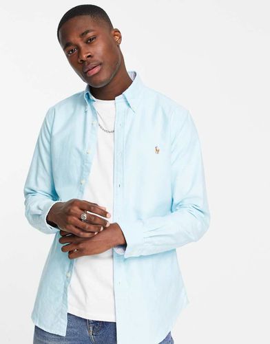 Chemise Oxford coupe slim avec logo emblématique - aigue-marine - Polo Ralph Lauren - Modalova