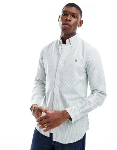 Chemise Oxford ajustée à logo emblématique - foncé/blanc - Polo Ralph Lauren - Modalova