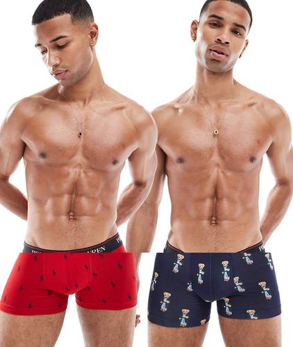 Lot de 2 boxers à logo ours - Rouge/ - Polo Ralph Lauren - Modalova