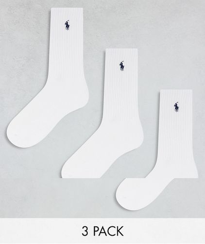 Lot de 3 paires de chaussettes de sport à logo joueur de polo - Polo Ralph Lauren - Modalova