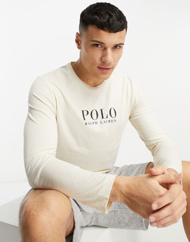 Loungewear - T-shirt à manches longues avec inscription logo sur la poitrine - Crème - Polo Ralph Lauren - Modalova