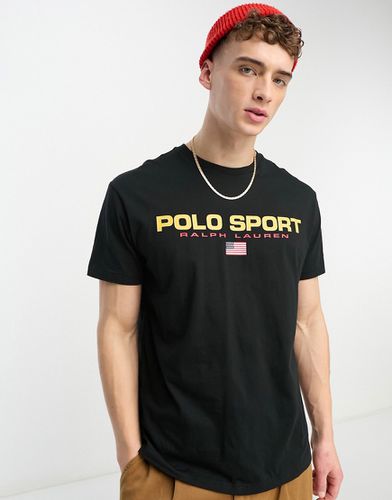 Sport Capsule - T-shirt classique avec logo sur le devant - Noir - Polo Ralph Lauren - Modalova