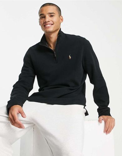 Sweat en maille double avec logo emblématique et demi-fermeture éclair - Polo Ralph Lauren - Modalova