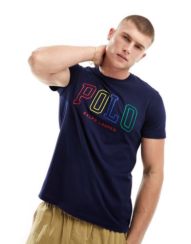 T-shirt à contour logo multicolore style universitaire - Polo Ralph Lauren - Modalova