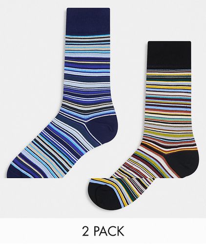 Lot de 2 paires de chaussettes à rayures emblématiques - Paul Smith - Modalova