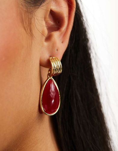 Boucles d'oreilles pendantes goutte d'eau - Rouge/ - Petit Moments - Modalova