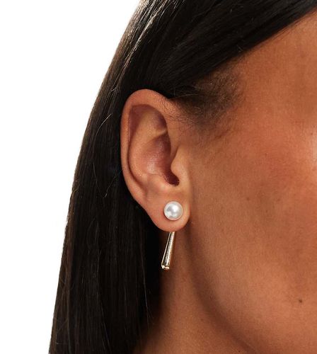 Boucles d'oreilles avec pendant goutte d'eau et perle - Pieces - Modalova