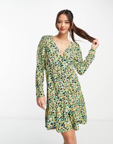 Giuliana - Robe portefeuille à fleurs avec manches longues - Pieces - Modalova