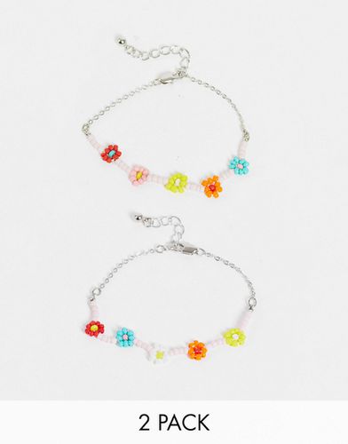 Lot de 2 bracelets de perles à fleurs - Pieces - Modalova