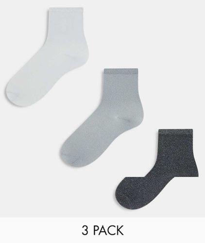 Lot de 3 paires de chaussettes à paillettes - Mélange de - Pieces - Modalova