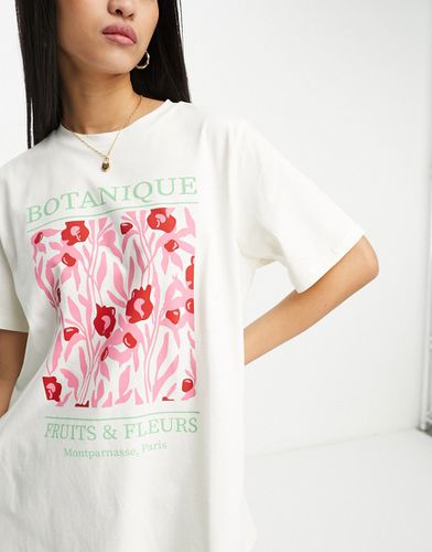 T-shirt à motif botanique - Pieces - Modalova