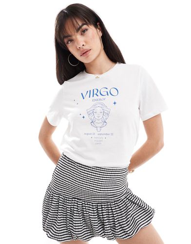 T-shirt avec imprimé signe du zodiaque Vierge - Pieces - Modalova