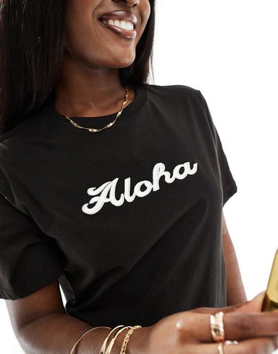 T-shirt de plage à inscription Aloha » - Pieces - Modalova