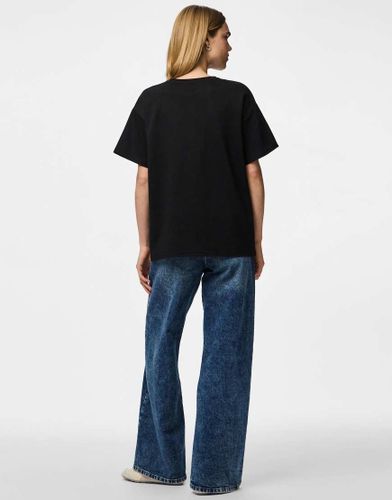 Pieces - T-shirt oversize - Noir - Pieces - Modalova