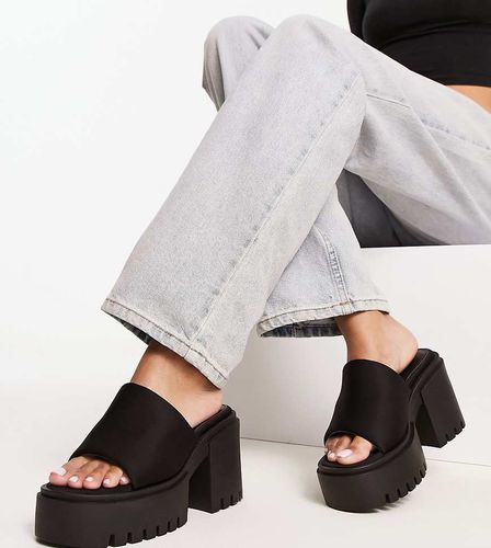 Sabeena - Mules à talon et semelle chunky - Public Desire Wide Fit - Modalova