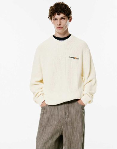 Pull en maille  slogan brod - cass - Pull & bear - Modalova