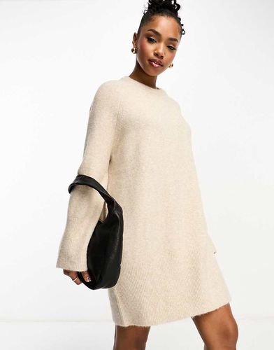 Robe pull en maille - Sable - Pull & bear - Modalova