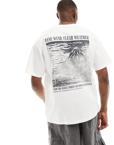 T-shirt à imprimé montagne au dos - Pull & bear - Modalova