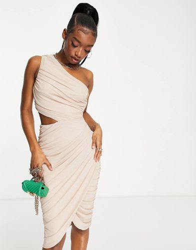 London - Robe asymétrique froncée avec découpe - Rare - Modalova