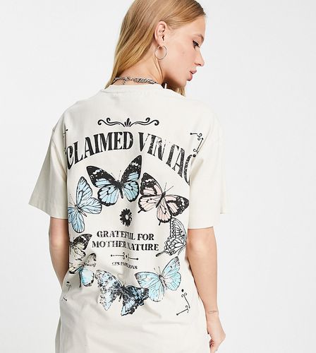 Inspired - T-shirt avec imprimé papillon - Crème - Reclaimed Vintage - Modalova