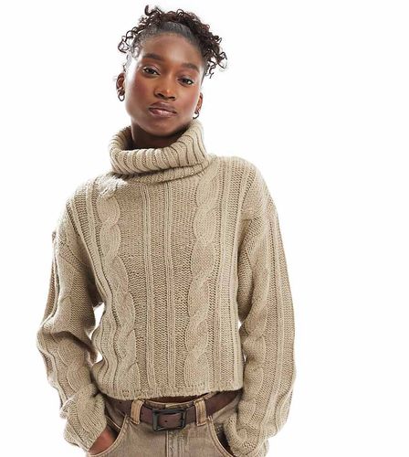 Pull en maille torsadée - Taupe - Reclaimed Vintage - Modalova