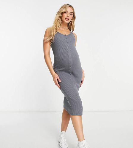 Robe mi-longue avec boutons-pression sur le devant - River Island Maternity - Modalova