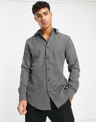 Chemise manches longues à imprimé géométrique - Gris - River Island - Modalova