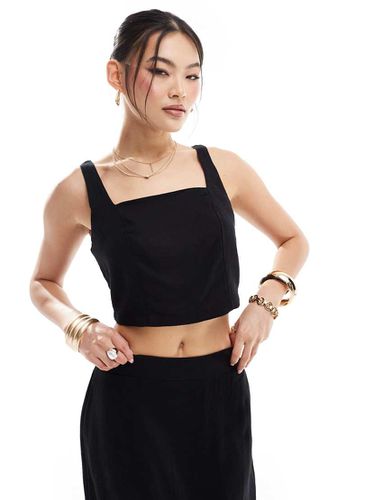 Crop top d'ensemble en lin - River Island - Modalova