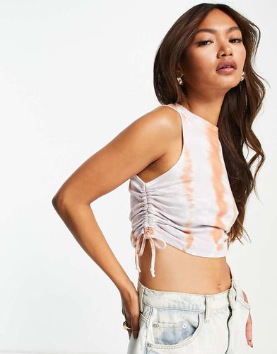 Crop top froncé sur le côté - effet tie-dye - River Island - Modalova