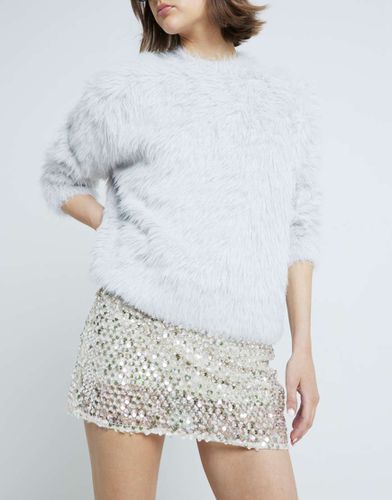 Pull en maille ultra duveteuse - clair - River Island - Modalova