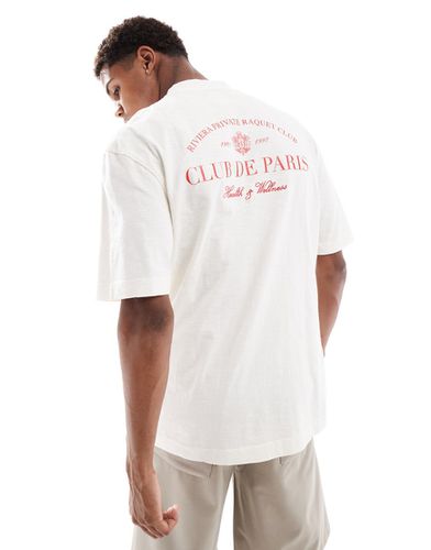 T-shirt à imprimé Club de Paris - Écru - River Island - Modalova