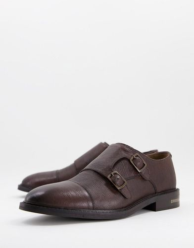 Oliver - Chaussures derby en cuir grainé - Fauve - Walk London - Modalova
