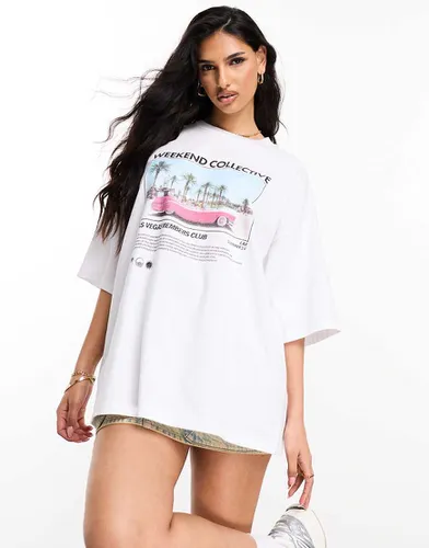 Weekend Collective - T-shirt oversize avec imprimé Las Vegas - Asos Weekend Collective - Modalova