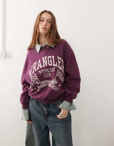 Sweat oversize à imprimé - Violet/bordeaux - Wrangler - Modalova