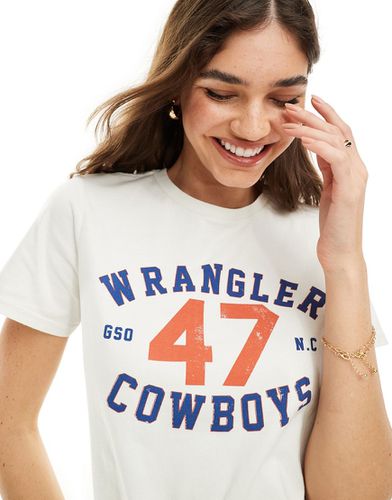 T-shirt à logo et inscription Cowboys 47 - cassé - Wrangler - Modalova