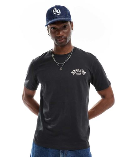 T-shirt décontracté avec imprimé cowboy au dos - délavé - Wrangler - Modalova