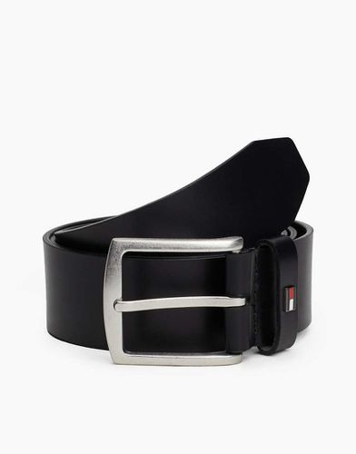 Ceinture en cuir avec drapeau en émail - Tommy Hilfiger - Modalova