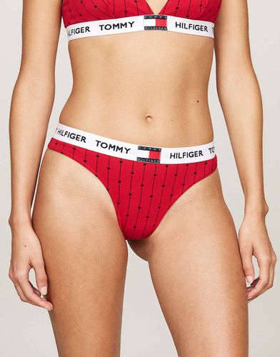 Heritage - String imprimé avec taille à logo répété - Tommy Hilfiger - Modalova