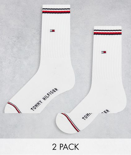 Lot de 2 paires de chaussettes de sport à logo drapeau - Tommy Hilfiger - Modalova
