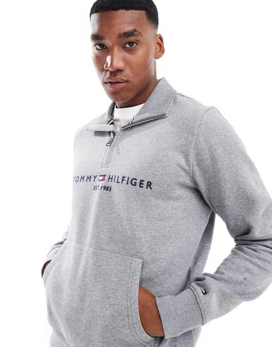 Sweat à logo et demi-fermeture éclair - Tommy Hilfiger - Modalova