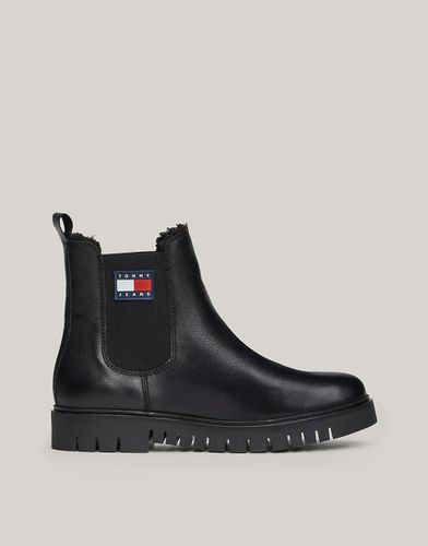 Bottines chelsea en cuir avec semelle crantée et doublure isolante - Tommy Jeans - Modalova