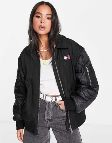 Bomber à logo drapeau - Tommy Jeans - Modalova