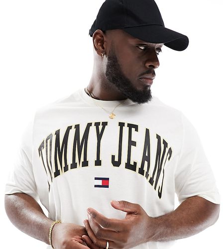 Big & Tall - T-shirt coupe classique à logo arrondi doré - Tommy Jeans - Modalova